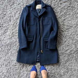 Great Condition Navy Zara Coat